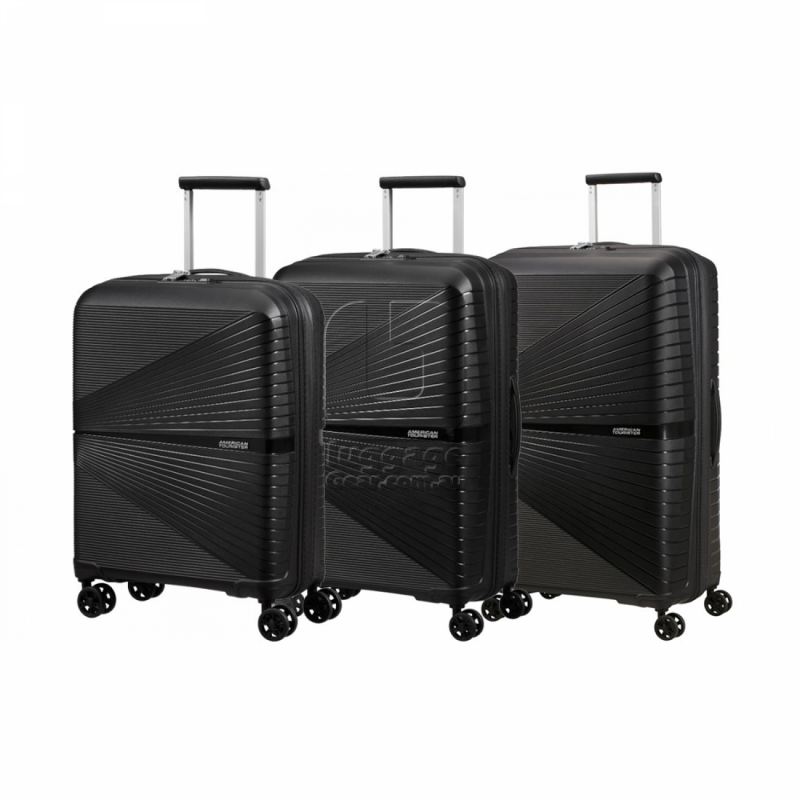 AMERICAN TOURISTER AIRCONIC SET OF 3 SPINNERS ONYX BLACK