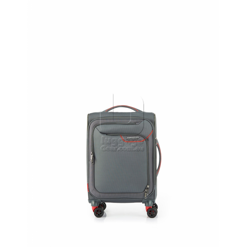 AMERICAN TOURISTER APPLITE 4 ECO EXPANDABLE 55CM GREY RED CABIN BAG