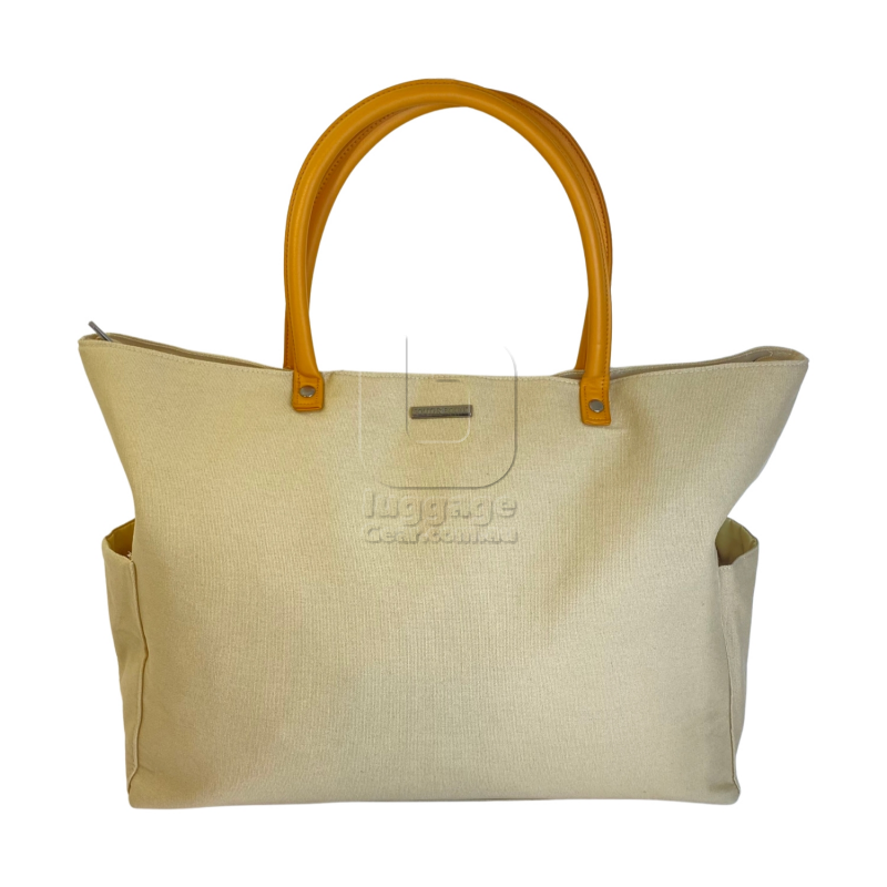 SOUTHBOUND SUNSETS SHOPPER BEACH BAG IN TAUPE